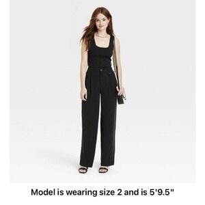 Women's High-Rise Relaxed Hip & Thigh Wide Leg Trousers - A New Day